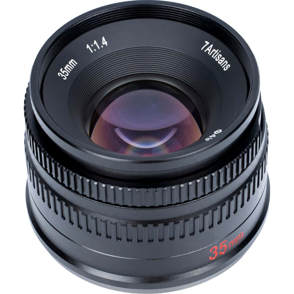 7Artisans 35mm/F1.4 Fuji (FX Mount) MF APS-C Lens Siyah