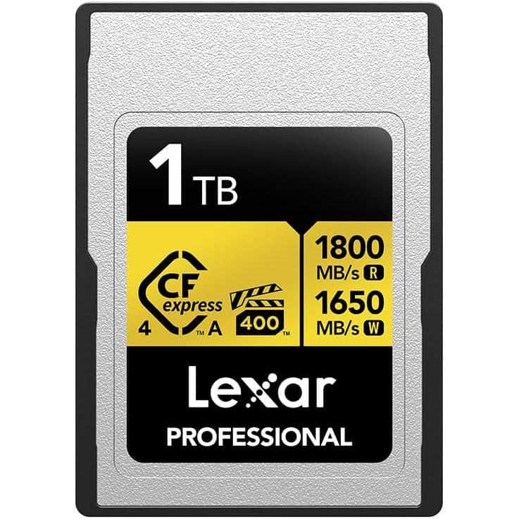 Lexar 1 TB Professional GOLD CFexpress 4.0 Type A Memory Card
