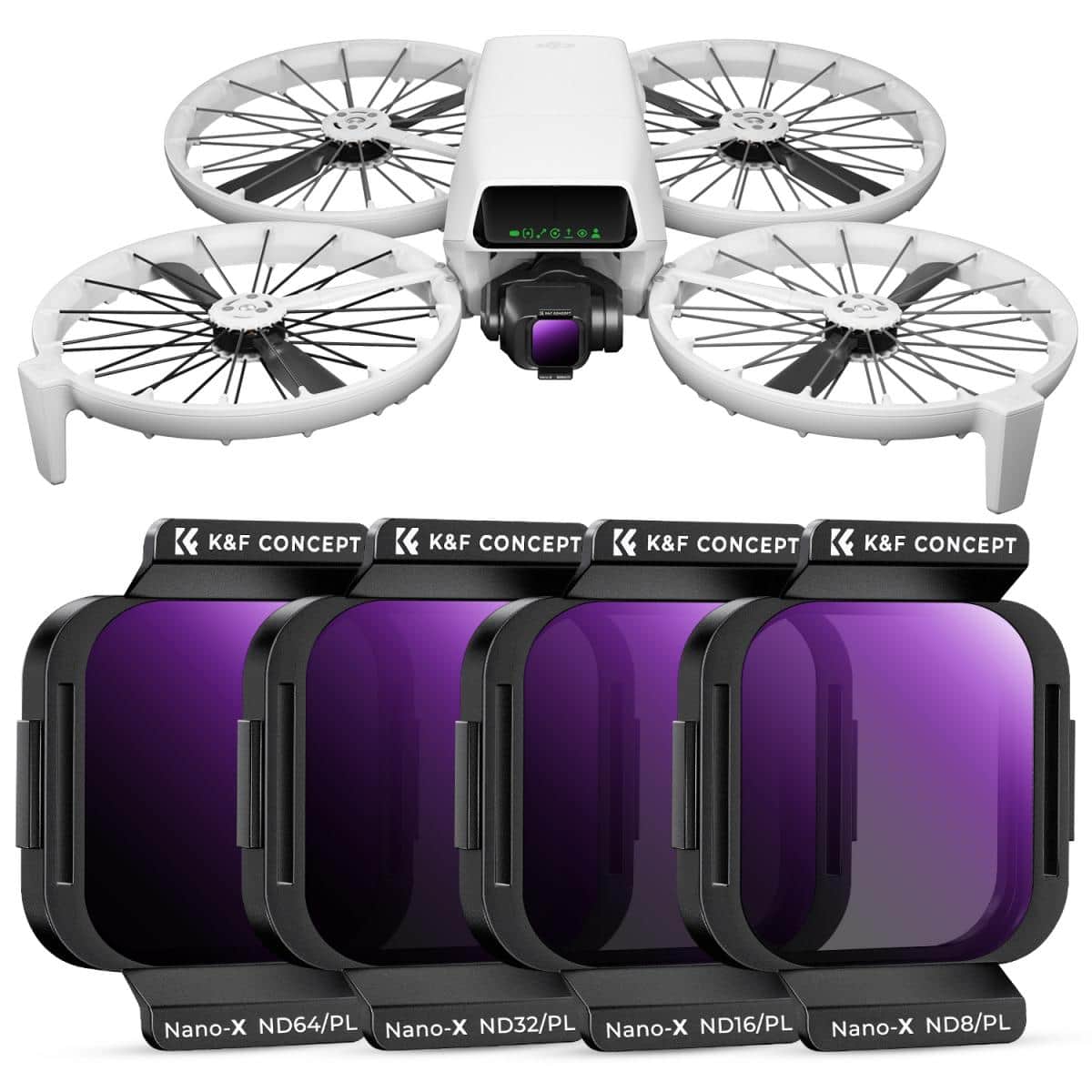K&amp;F Concept DJI Flip / Lito X1 ND/PL 4'lü Filtre Seti Nano-X Serisi