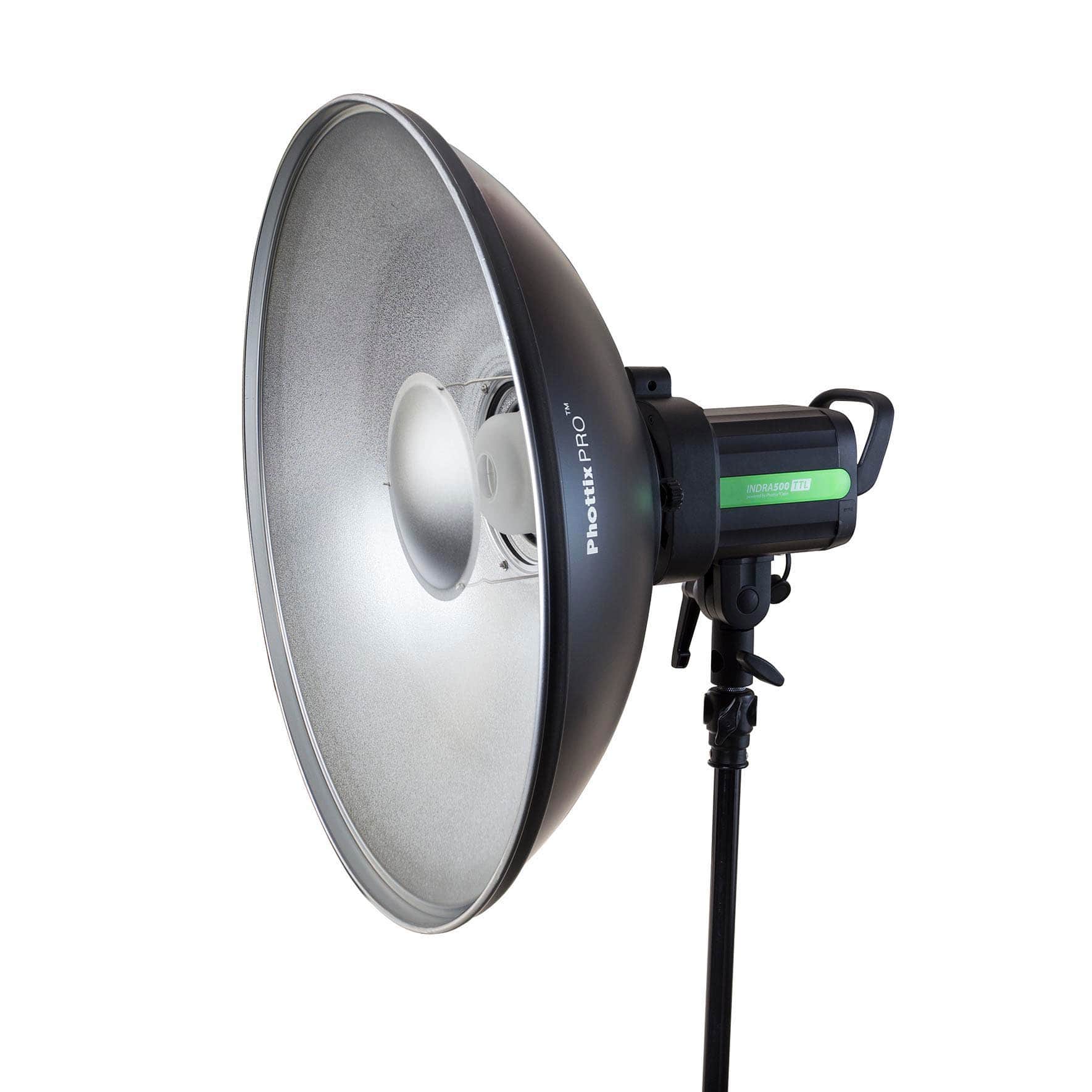 Phottix Pro Beauty Dish MK II with Bowens Speed Ring (51cm, 20″ Silver)