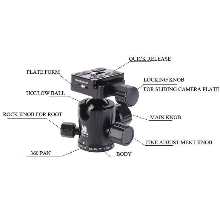 Digipod BH-52M Panoramic Ball Head (Black)