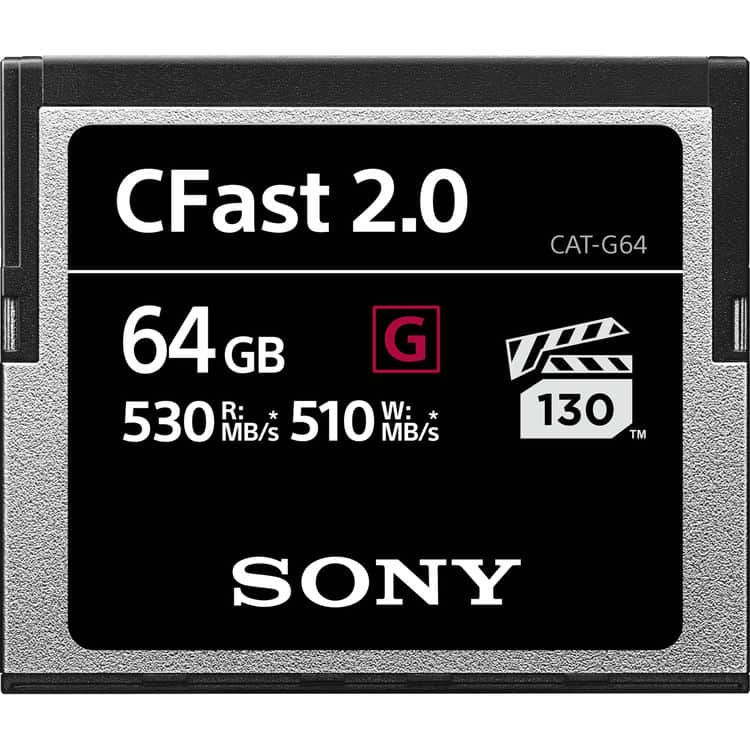Sony 64GB CFast 2.0 G Series Memory Card (CAT-G64)