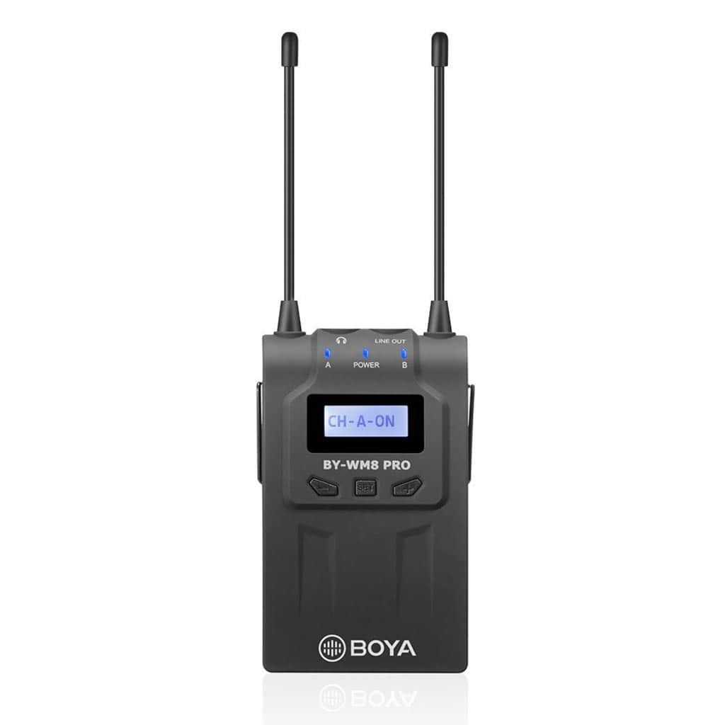 Boya RX8 Pro İki Mikrofon Destekli Kablosuz Alıcı (BY-WHM8 PRO için)
