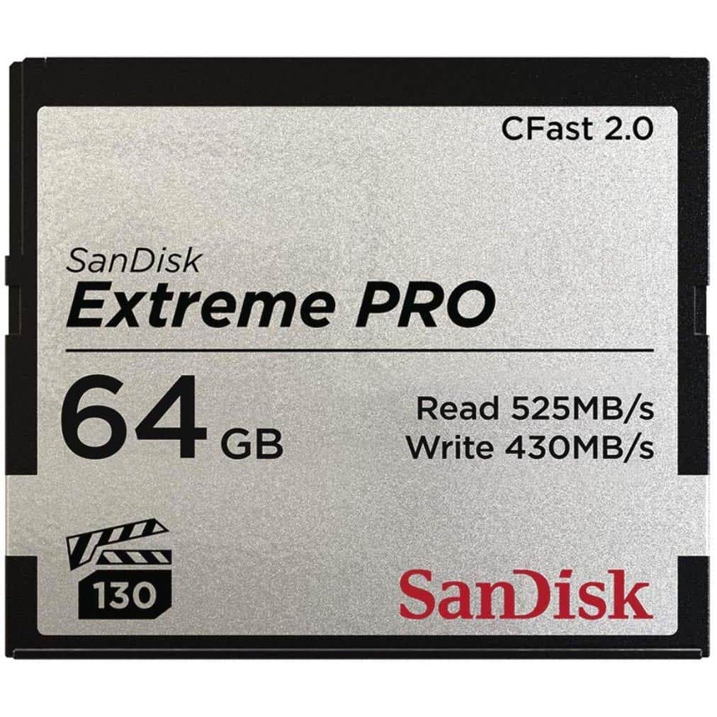 Sandisk 64GB Extreme PRO CFast 2.0 Memory Card 