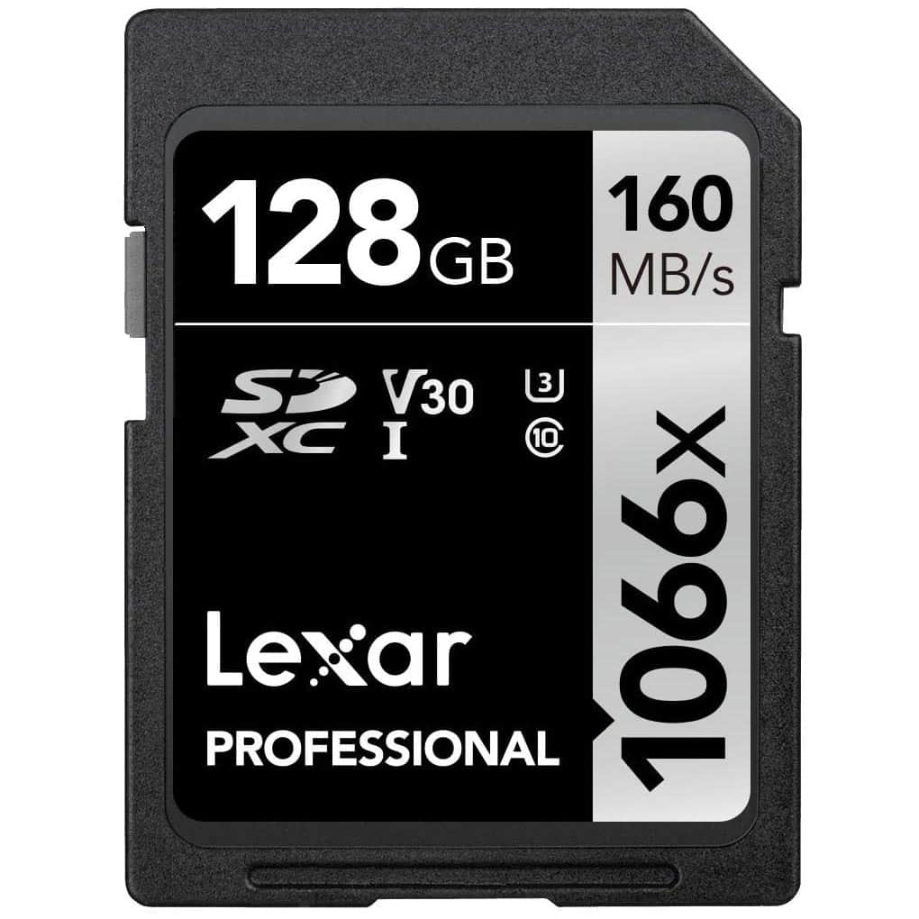 Lexar 128 GB SDXC U3 V30 UHS-I C10 Kart 1066x 160 mb/s