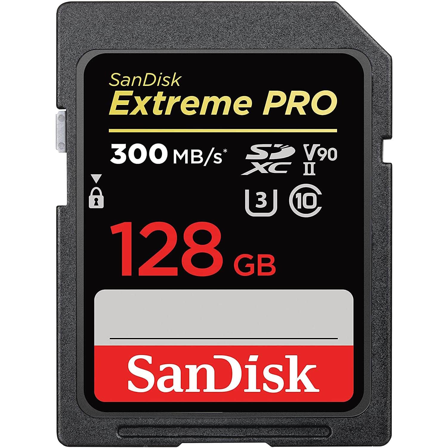 Sandisk 128 GB Extreme Pro SDXC V90 C10 UHS-II U3 2000x 300 mb/s