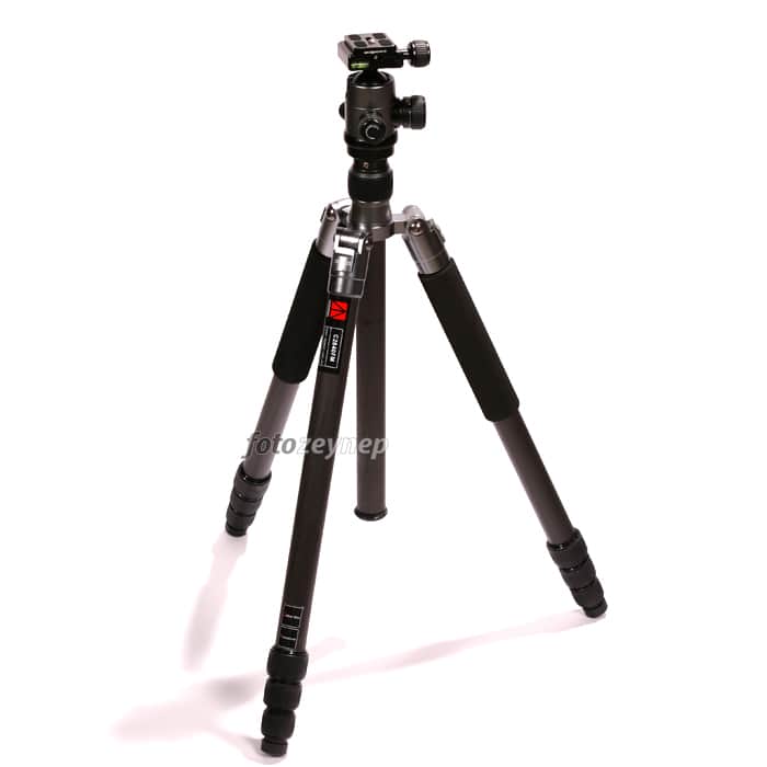Digipod C-2840FM Carbon Fiber Profesyonel Tripod (Gri)
