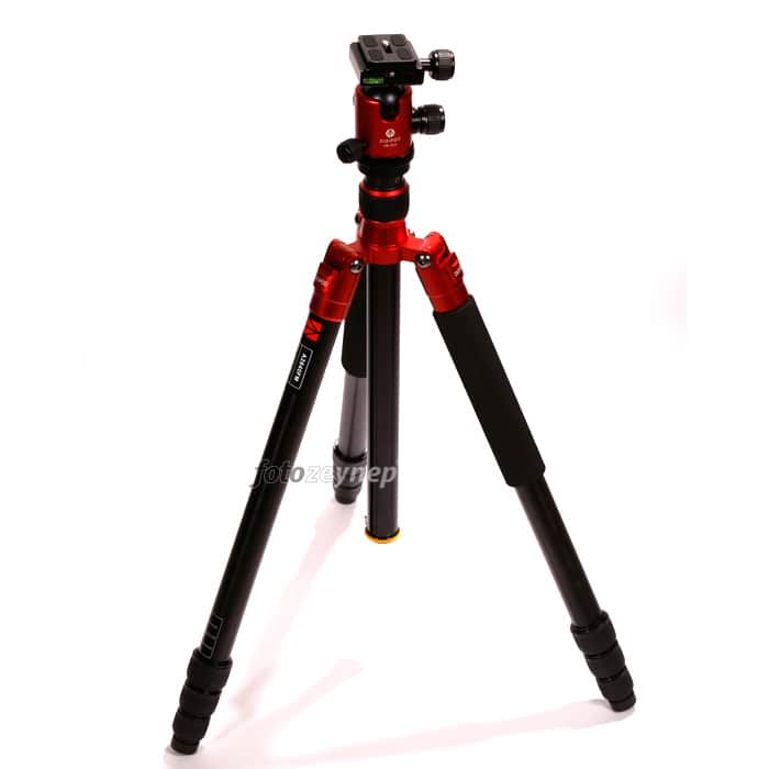 Digipod C-2840FM Carbon Fiber Profesyonel Tripod (Kırmızı)