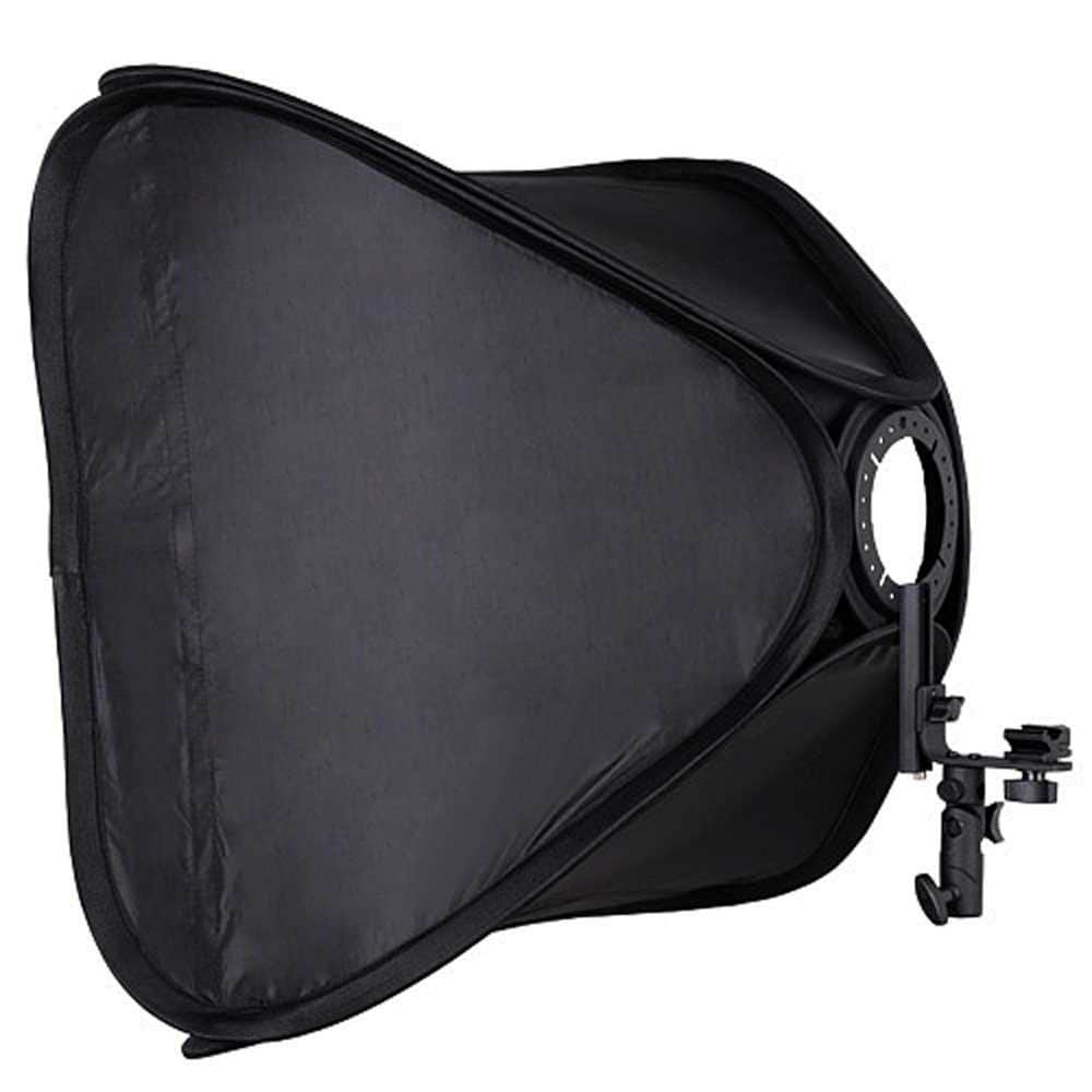 Fotga Kafa Flaşı için 40x40 Katlanabilir Softbox + Flaş Tutucu