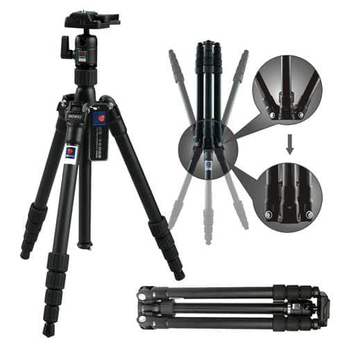 Benro C-1690TB0 Carbon Fiber Travel Angel Tripod Top Kafa ile