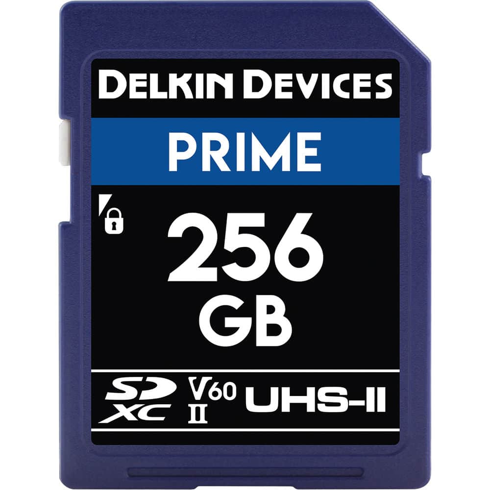 Delkin Devices 256GB Prime UHS-II V60 SDXC Memory Card 300 mb/s