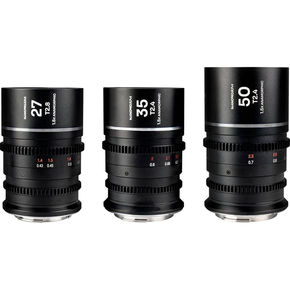 Laowa Nanomorph S35 Prime 3-Lens Bundle (Canon RF, Silver Flare)