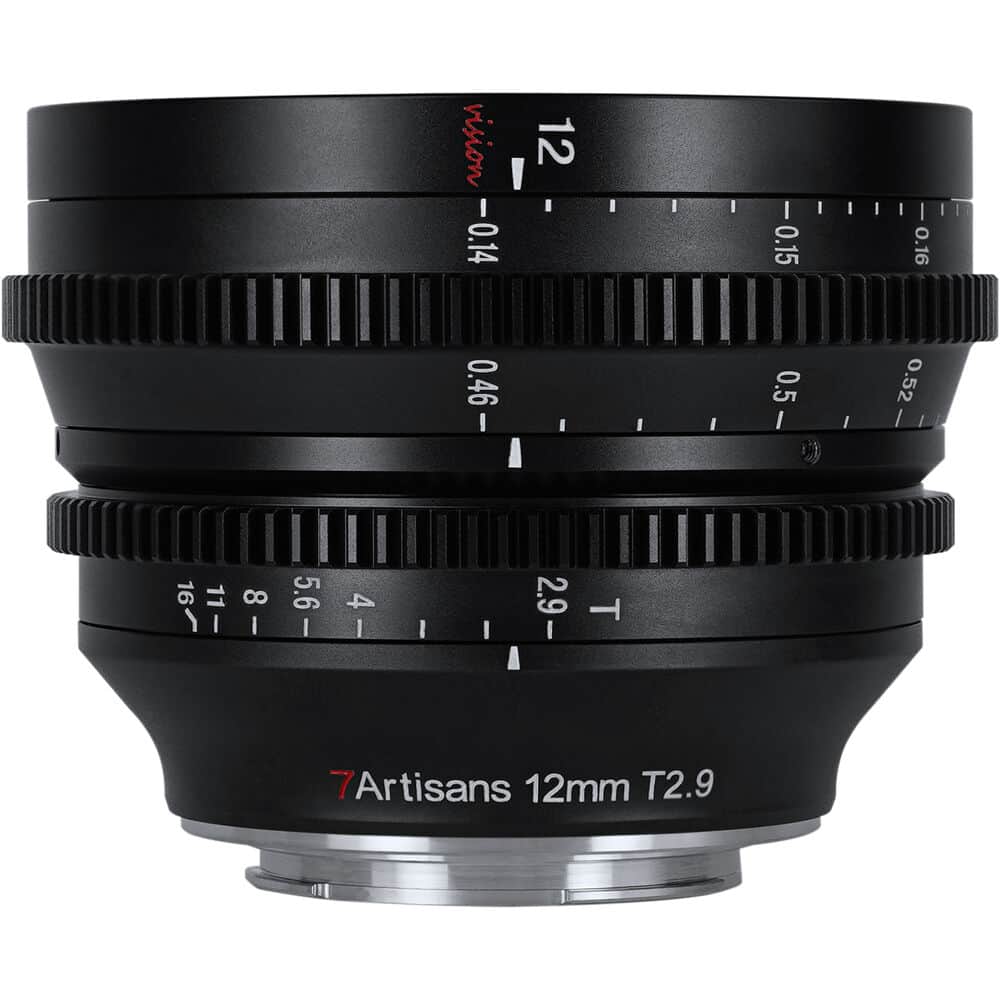 7Artisans 12mm T2.9 Sony (E Mount) APS-C MF Cine Lens Siyah