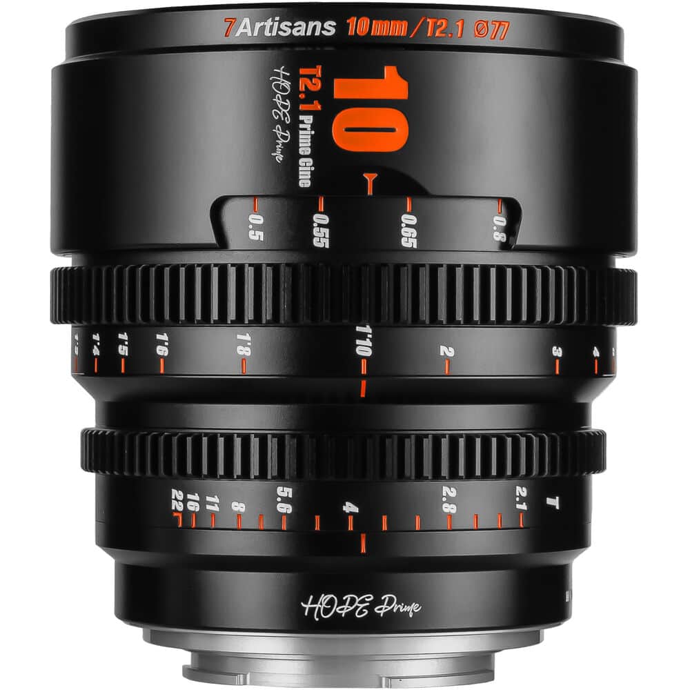 7Artisans 10mm T2.1 Fuji (FX Mount) S35 Cine Lens Siyah