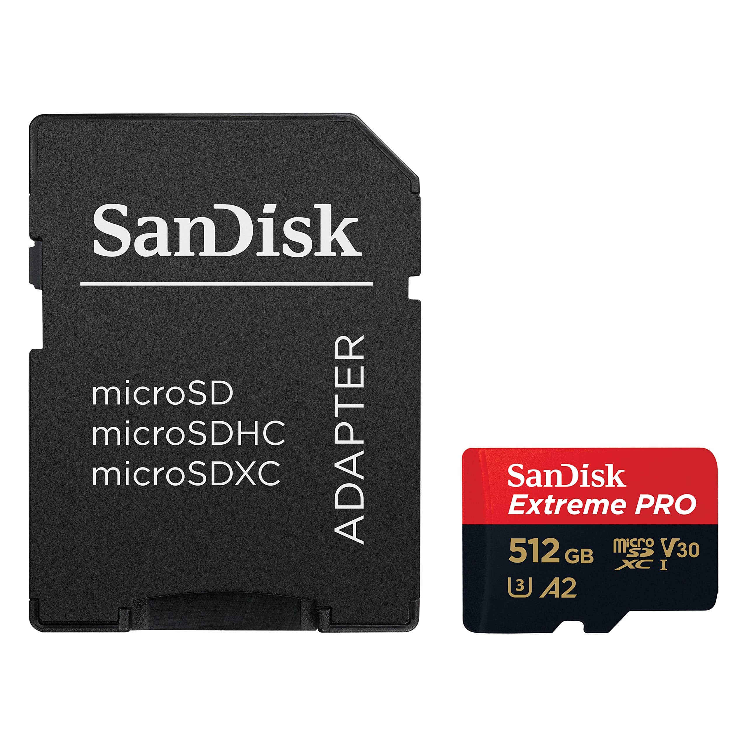 Sandisk 512 GB Extreme Pro MicroSDXC UHS-1 U3 A2 V30 200MB/s 