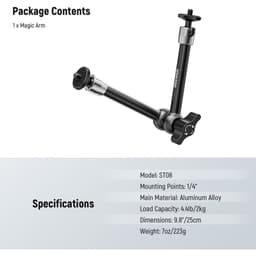 Neewer ST-08 9.8" 25cm  1/4'' Vidalı Magic Arm 