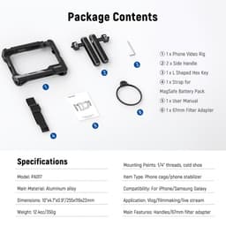 Neewer PA017 Telefon Kafesi &amp; 67mm Filtre adaptörlü
