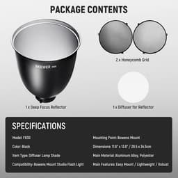 NEEWER FR30 11.6" 29.5cm Deep Focus Reflektör ve Petek Seti