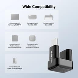 Neewer PS017 180° U-Tipi USB-C Adaptör (40Gbps &amp; 240W &amp; 8K)