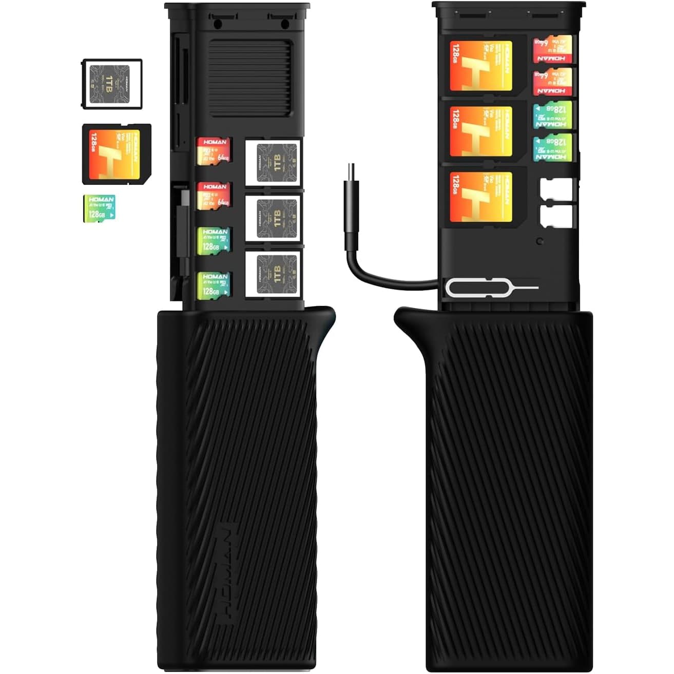 HOMAN CFexpress Type A &amp; SD Card Reader, USB3.2 Gen 2 10Gbps (Siyah)
