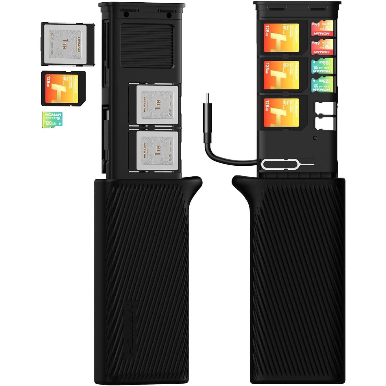 HOMAN CFexpress Type B &amp; SD Card Reader, USB3.2 Gen 2 10Gbps (Siyah)