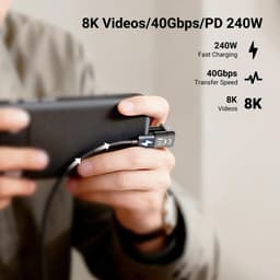 Neewer PS017 180° U-Tipi USB-C Adaptör (40Gbps &amp; 240W &amp; 8K)