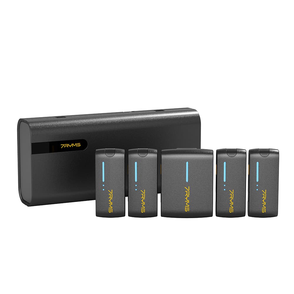 7RYMS iRay DW40 Dört Konuşmacılı Mini Kablosuz Mikrofonu Siyah