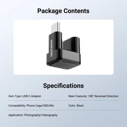 Neewer PS017 180° U-Tipi USB-C Adaptör (40Gbps &amp; 240W &amp; 8K)