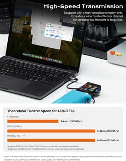 HOMAN CFexpress Type A &amp; SD Card Reader, USB3.2 Gen 2 10Gbps (Siyah)