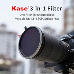 Kase 77mm Variable ND1,5-8 &amp; CPL &amp; Black Mist Filtre