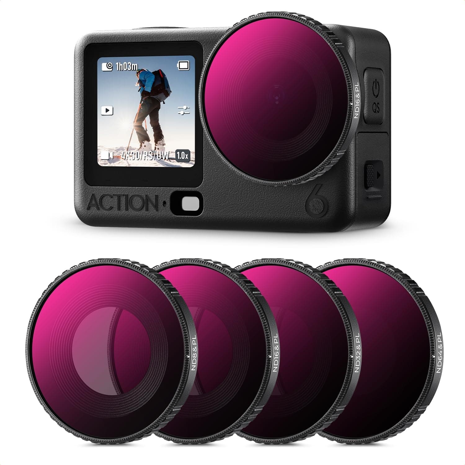 K&amp;F Concept DJI Osmo Action 6 ND/PL 4'lü Filtre Seti 