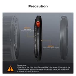 K&amp;F Concept 82mm Değişken ND2-32 (1-5 Durak) ve CPL ve Black Mist 1/4 3'ü 1 arada HD Filtresi 28 Çok Kaplamalı Nano-Xcel Serisi