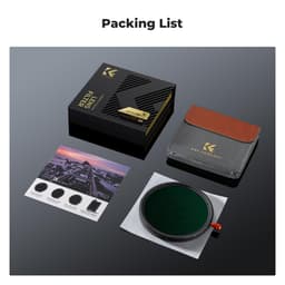 K&amp;F Concept 82mm Değişken ND2-32 (1-5 Durak) ve CPL ve Black Mist 1/4 3'ü 1 arada HD Filtresi 28 Çok Kaplamalı Nano-Xcel Serisi