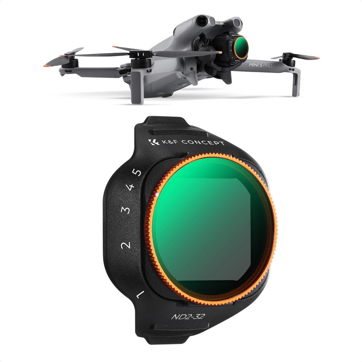 K&amp;F Concept DJI Mini 5 Pro Variable ND 2-32 Filtre Seti Nano-X Serisi
