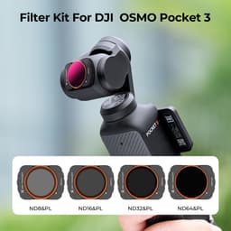 K&amp;F Concept DJI Osmo Pocket 3/4 ND/PL 4`lü Manyetik Filtre Seti Nano-X Serisi