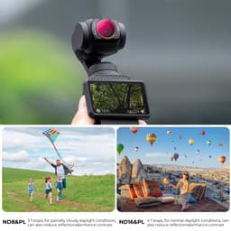 K&amp;F Concept DJI Osmo Pocket 3/4 ND/PL 4`lü Manyetik Filtre Seti Nano-X Serisi