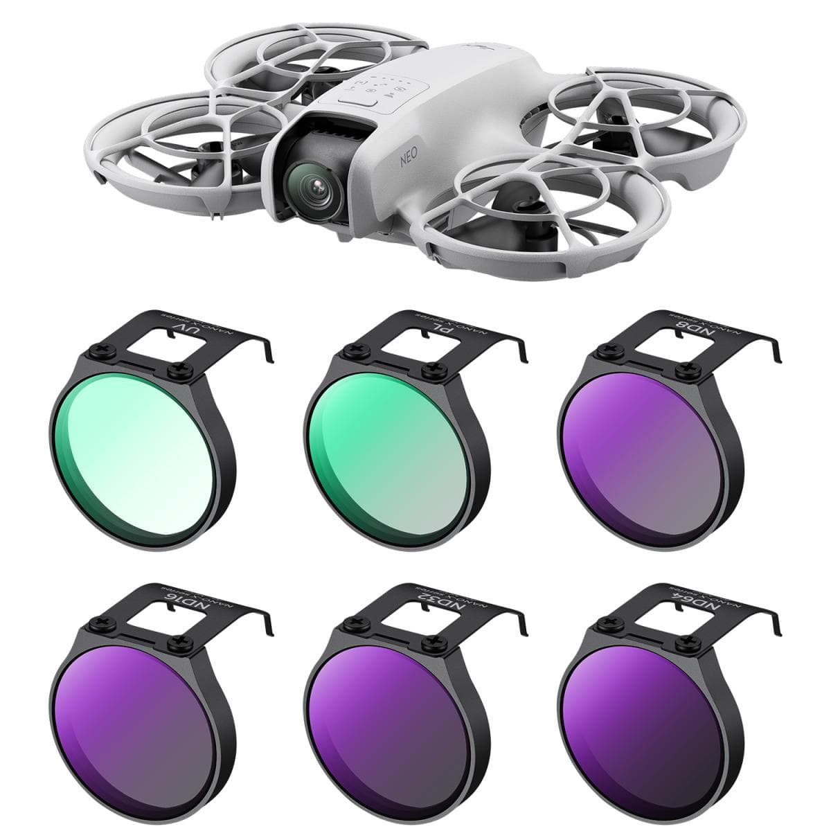 K&amp;F Concept DJI Neo UV/ND/PL 6'lı Filtre Seti Nano-X Serisi