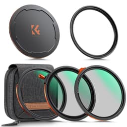 K&amp;F Concept 82mm Manyetik Filtre Kiti CPL + ND2-32 + Black Mist 1/4 Filtre + Adaptör ve Kapağı, 28 Katmanlı HD Optik Cam - Nano-X Serisi 