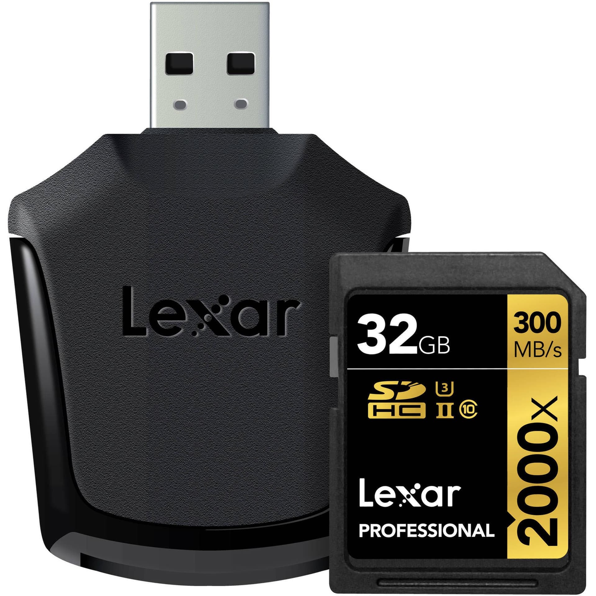Lexar 32 GB SDHC Class 10 Kart 2000x 300 mb/s + USB Okuyucu