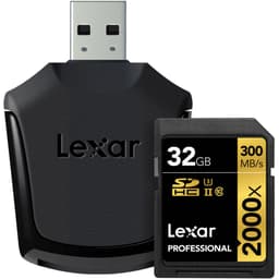 Lexar 32 GB SDHC Class 10 Kart 2000x 300 mb/s + USB Okuyucu