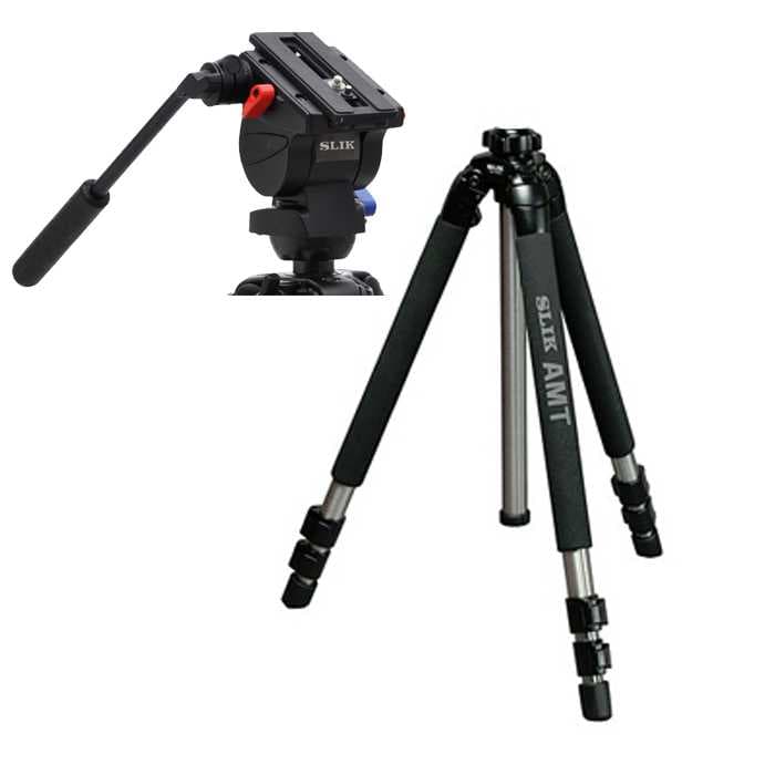 Slik Pro 700 DX Profesyonel Tripod + SFH-402 Fluid Video Head + Taşıma Kılıfı
