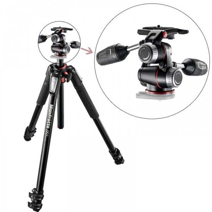 Manfrotto MK055XPRO3-3W Aluminum Tripod Kit  