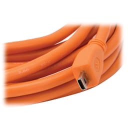 Tether Tools CU5429 TetherPro USB 2.0 A Male to Mini-B 8-pin Gold-Plated Cable (Orange) 