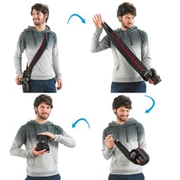 Miggo Strap &amp; Wrap DSLR için Koruyucu Kılıfa Dönüşen Askı (Pebble Road)