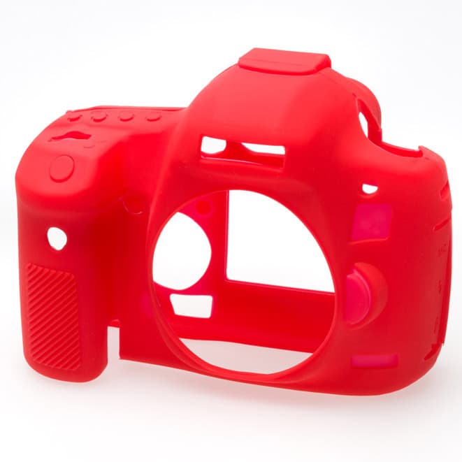 EasyCover Silikon Kılıf (Canon EOS 5D Mark III / 5DS / 5DS R Kırmızı)
