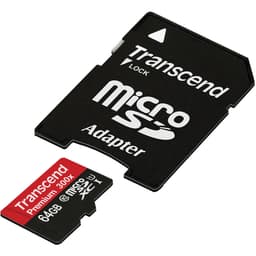 Transcend 64 GB microSDXC Class 10 UHS-I Card, 300x, 45mb/s