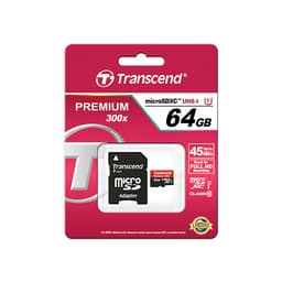 Transcend 64 GB microSDXC Class 10 UHS-I Card, 300x, 45mb/s