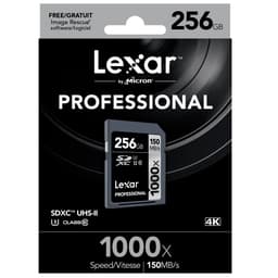 Lexar 256 GB SDXC Class 10 Kart 1000x 150 mb/s