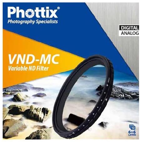 Phottix 82mm VND MC Değişken Multi Coated Neutral Density Filtre (2-8 Stop)
