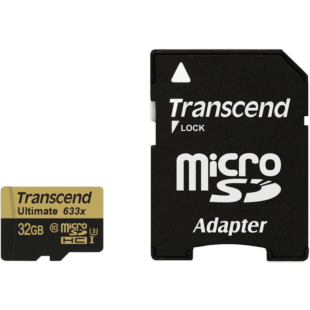 Transcend 32 GB microSDHC Class 10 UHS-I Card, 633x, 95mb/s